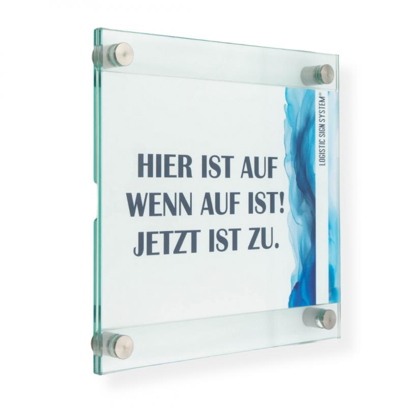 Türschild Wechselrahmen , Glasschild, Alu, Büroschild, Doppelglasschild